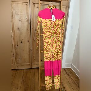 NWT Monosuit - Pink & Lime